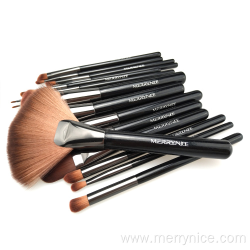 18pc Professional brush collection with black PU bag